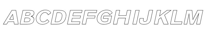 BONURA Italic Hollow Font UPPERCASE
