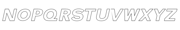 BONURA Italic Hollow Font UPPERCASE