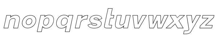 BONURA Italic Hollow Font LOWERCASE