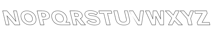 BONURA Retalic Hollow Font UPPERCASE