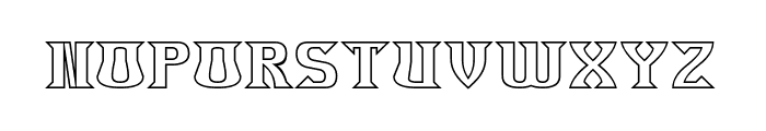 BOURGEOIS-Hollow Font UPPERCASE