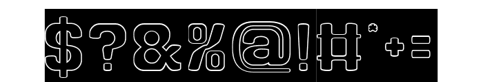 BRIGHT SIDE-Hollow-Inverse Font OTHER CHARS