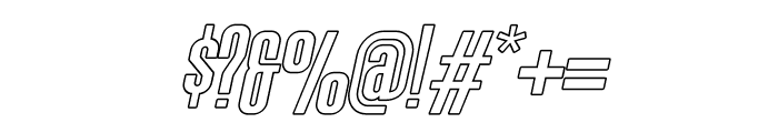 BROKENZ INLINE ITALIC Font OTHER CHARS