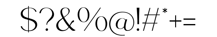 BROLIMO UltraLight Font OTHER CHARS