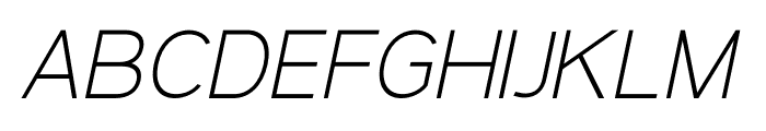 BRUG_Thin-Italic Font LOWERCASE