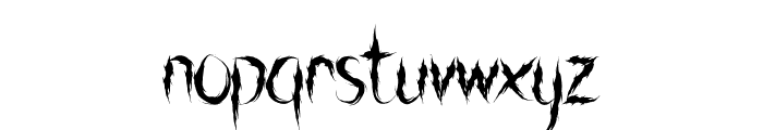 BRUTAL WINGS Font LOWERCASE