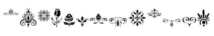 BTDElcie-Ornament Font UPPERCASE