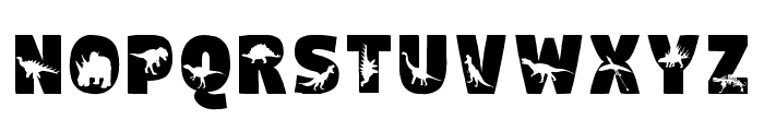BTZ Dinosaurs Font UPPERCASE