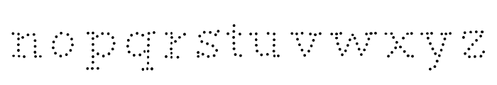 BUNKER DOT Regular Font LOWERCASE