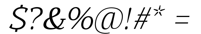 BUOZZI-LightItalic Font OTHER CHARS