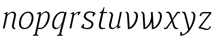 BUOZZI-LightItalic Font LOWERCASE