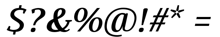 BUOZZI-MediumItalic Font OTHER CHARS