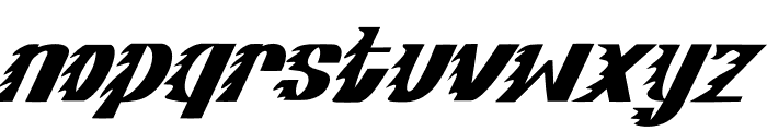 BURNED Italic Italic Font LOWERCASE