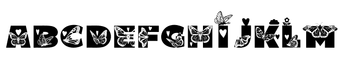 BUTTERFLY LOVER Font LOWERCASE