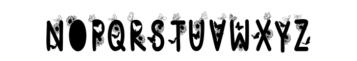 BUTTERFLY SUNFLOWER Font LOWERCASE