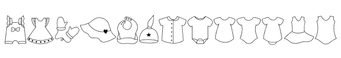 BaBy Clothes Font UPPERCASE