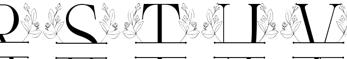 Baby Blossom Line Monogram Font LOWERCASE
