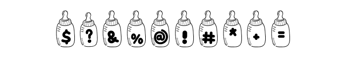 Baby Bottle Font OTHER CHARS