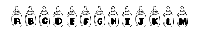 Baby Bottle Font UPPERCASE