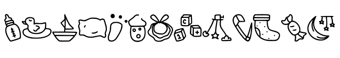Baby Care Font UPPERCASE