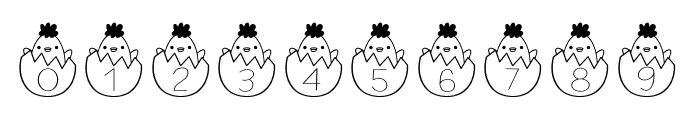 Baby Chick Easter Dingbats Font OTHER CHARS