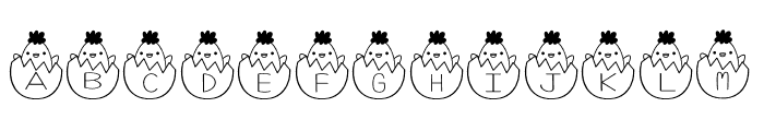 Baby Chick Easter Dingbats Font UPPERCASE