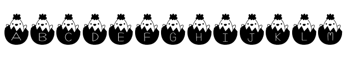 Baby Chick Easter Dingbats Font LOWERCASE
