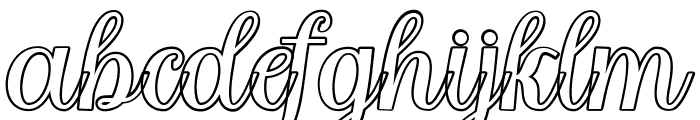 Baby sweet Outline Regular Font LOWERCASE