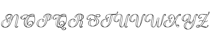 BabyOutlineSlant12 Font UPPERCASE