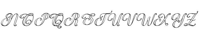 BabyOutlineSlant18 Font UPPERCASE