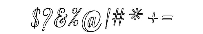 BabyOutlineSlant9 Font OTHER CHARS