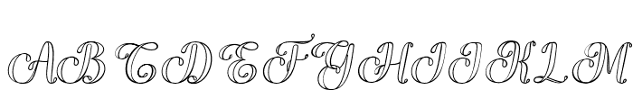 BabyOutlineSlant9 Font UPPERCASE