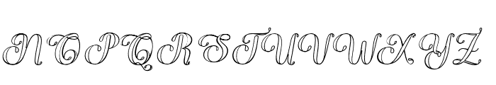 BabyOutlineSlant9 Font UPPERCASE