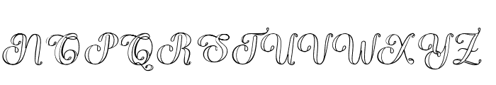 BabyOutlineSlant Font UPPERCASE