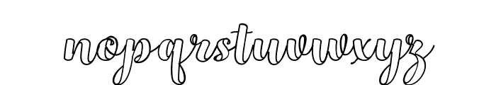 BabyOutlineSlant Font LOWERCASE
