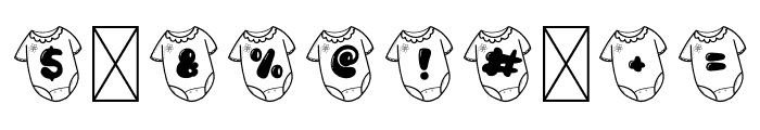 BabyShirt Font OTHER CHARS