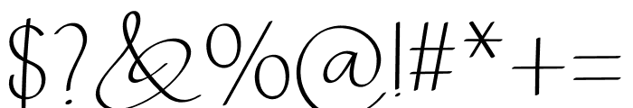 Back Signature Font OTHER CHARS