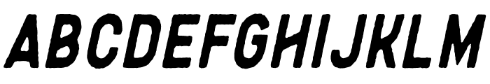 Backfarm Rough Slant Font LOWERCASE