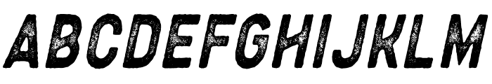 Backfarm Stamp Slant Font LOWERCASE