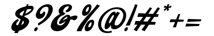 Backstranger Italic Font OTHER CHARS