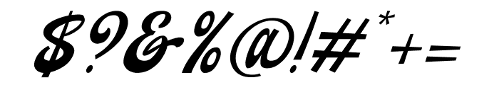 Backstranger Thin Italic Font OTHER CHARS