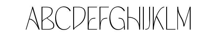 Bacley Thin Font UPPERCASE