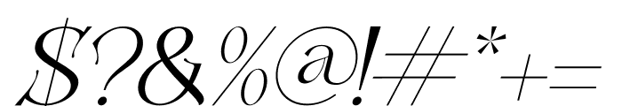 Badoga Italic Font OTHER CHARS