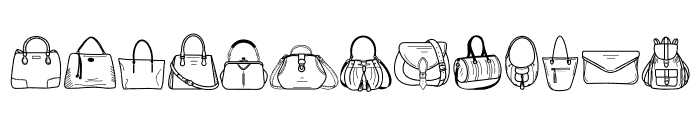 Bag Doodle Font UPPERCASE