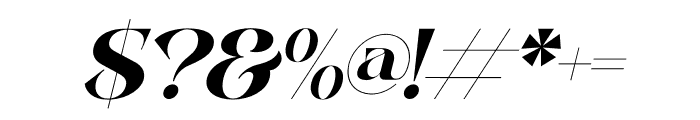 Bagife Italic Font OTHER CHARS