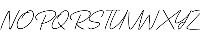 Baginda Script Oblique Font UPPERCASE
