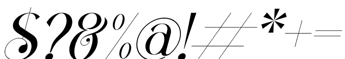 Bagola Italic Font OTHER CHARS