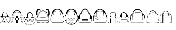 Bags extras Regular Font UPPERCASE