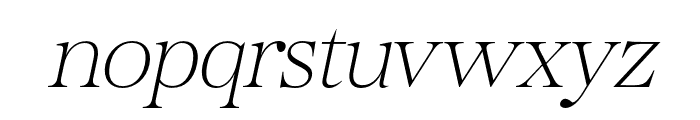 Bailsun Serif Thin Italic Font LOWERCASE