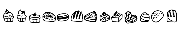 Bake and chocolate bite Font LOWERCASE